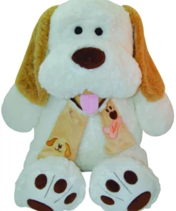 Λούτρινος Σκύλος 60 εκ Λευκός (19733/60)