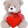 Λούτρινο Αρκουδάκι Γκρι 20 εκ Minnie Καρδιά (VL222016) -Λούτρινα Sales Store 209837