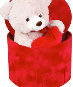 Λούτρινο Αρκουδάκι 20 εκ Σε Βελούδινο Κουτί Κόκκινο (VL222041)