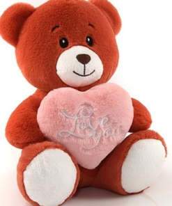 Christakopoulos Λούτρινο Αρκουδάκι Με Καρδιά 23 εκ σε 3 Χρώματα (20732)
