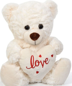 Christakopoulos Λούτρινο Αρκουδάκι Με Καρδιά Μπεζ 25 εκ (Β1145)