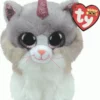AS το καλό παιχνίδι Ty Beanie Boos Λούτρινο Χνουδωτό Γάτα Με Κερατοειδή Άσπρη-Γκρι (1607-36477) -Λούτρινα Sales Store 210320