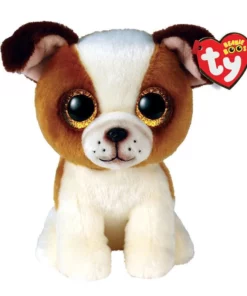 AS το καλό παιχνίδι Λούτρινο Χνουδωτό Σκύλος Καφέ Ασπρος 15Εκ. (1607-36396)