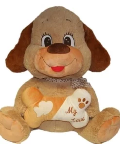 Petra Toys Λουτρινος Σκυλος Με Κοκαλο Καφέ 80εκ. (10BT10/80)