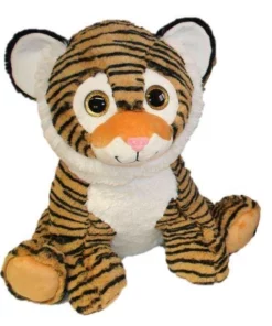 Petra Toys Λουτρινη Τιγρης Καθιστη Με Γυαλιστερα Ματια Καφέ 50 εκ. (15P03/50)