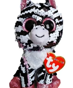 AS το καλό παιχνίδι Λουτρινο Ty Χνουδωτο Sequin Ζεβρα Ροζ 15Εκ. (1607-36672)