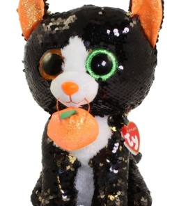 AS το καλό παιχνίδι Λουτρινο Ty Flippables Jinx Halloween Cat Sequin Γατα Μαυρη-Πορτοκαλι 23Εκ. (1607-36784)