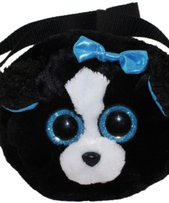 AS το καλό παιχνίδι Λούτρινο Χνουδωτό Τσαντάκι Ώμου Σκύλος Μαύρος-Άσπρος (1607-95108) -Λούτρινα Sales Store 685833 1