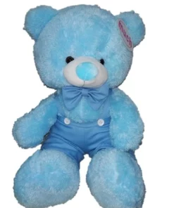 Λουτρινο Αρκουδακι Μπλε Με Τζιν Ρουχα 40Εκ. (G4011)