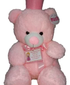 Λουτρινο Αρκουδακι Ροζ Με Κορωνα 40Εκ. (M4015)