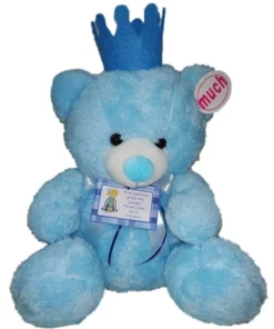 Λουτρινο Αρκουδακι Μπλε Με Κορωνα 40Εκ. (M4016)