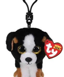 AS το καλό παιχνίδι Λούτρινο Χνουδωτό Κλιπ Σκύλος Άσπρος-Καφέ 8,5 Εκατοστά (1607-35239)