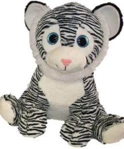 Petra Toys Λουτρινη Τιγρης Καθιστη Με Γυαλιστερα Ματια Άσπρο 50 εκ. (15P03/50)