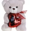 Λούτρινο Αρκουδάκι BOBO 30εκ Σομών Με Παγέτα Κόκκινη Καρδιά (VL203003) -Λούτρινα Sales Store 698037 scaled 1